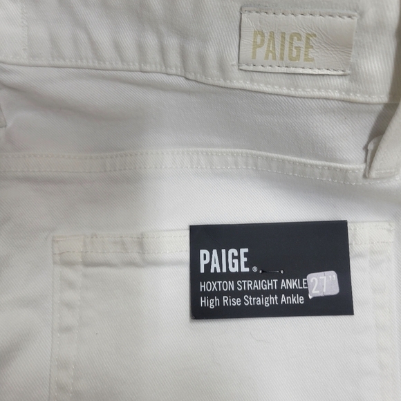 PAIGE Hoxton Straight Ruffle-Detail Ankle Jeans. Size 30. Inseam 27" NWT… - Picture 13 of 16
